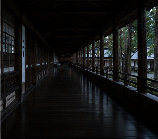 法堂へ向かう回廊